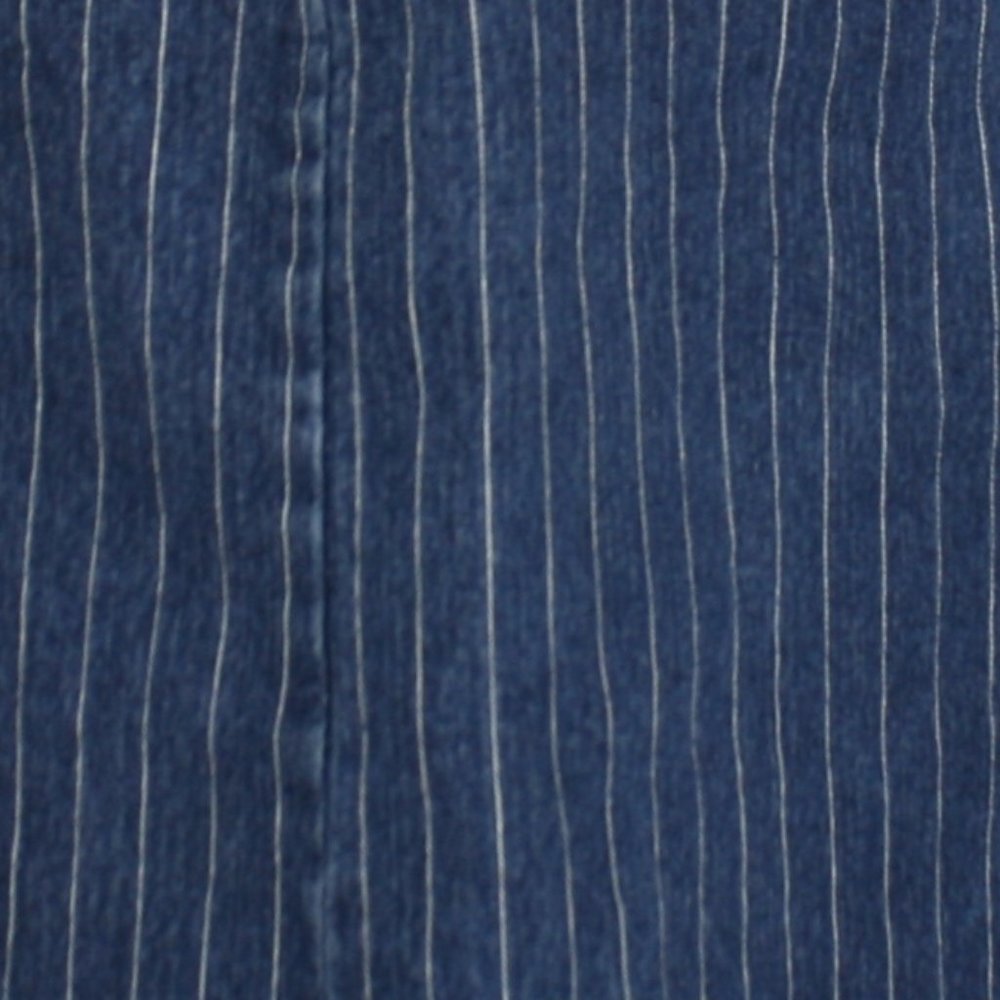 SWEET JEANS Skirt Denim Blue Jean Raw Hem Pinstripe Classic Fitted Pencil Medium - Picture 6 of 15